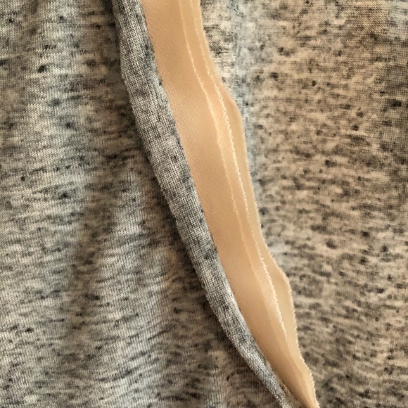 J.Crew Factory grey t-shirt with cream satin trim - Picture 4 of 6